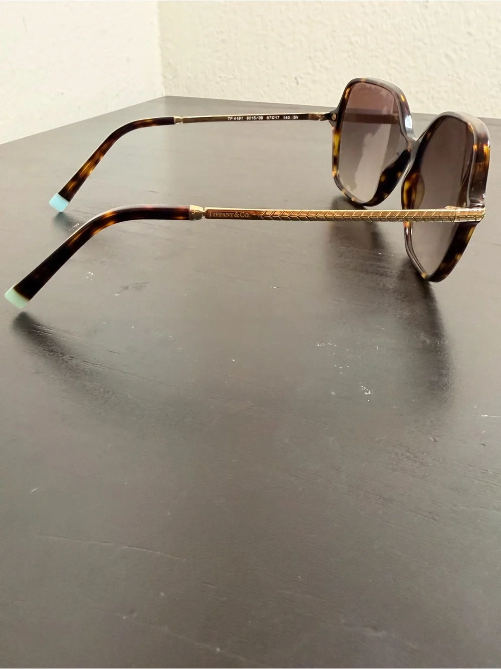 Tiffany & Co. TF 4191 Tortoise & Gold Square Sunglasses Brown Gradient 57mm